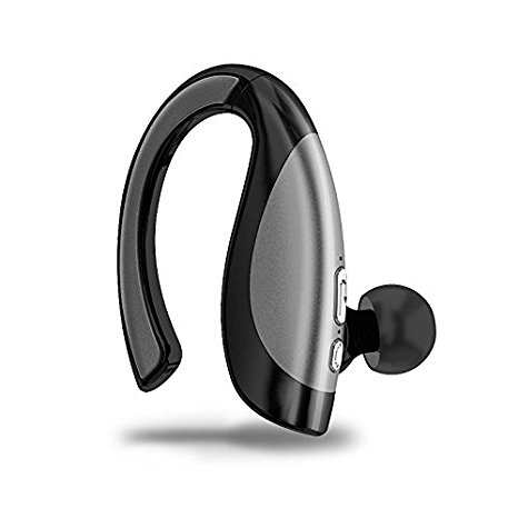 Bluetooth Headphone Wireless In Ear Sports Earbud Sweatproof Earphone with Built in Mic Noise Cancelling Headset (Grey)