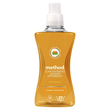 Method Concentrated Laundry Liquid Detergent Freshwater Peach, 39 Washes