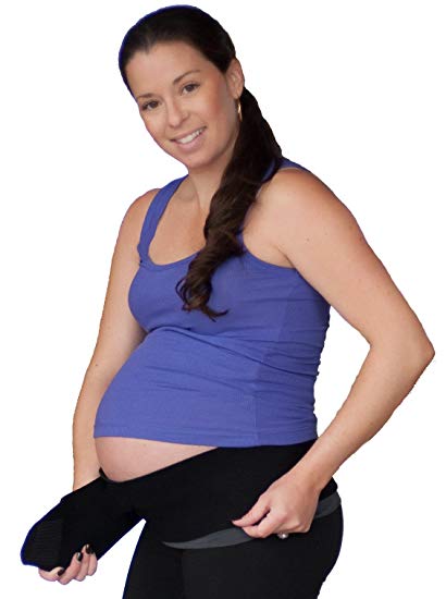 CABEA Baby Belly Band - Sport Pregnancy & Maternity Belt - for Abdominal, Hip, Back Support, Black