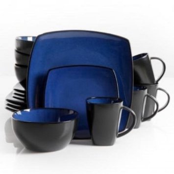 The Boutique Beautiful Soho Lounge 16 Piece Blue Dinnerware Set