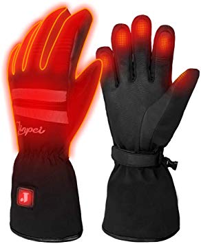 J JINPEI Heated Gloves for Men Women Electric Rechargeable Ski Gloves, Winter Warm Touch Screen Electric Gloves for Outdoor Work and Sport, Size:S-2XL
