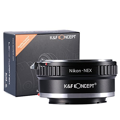Nikon to E Mount Adapter,K&F Concept® Nikon to NEX Lens Mount Adapter for Nikon AI Lens to Sony NEX E-Mount Camera Nikon to E Mount Adaptor Nikon-NEX