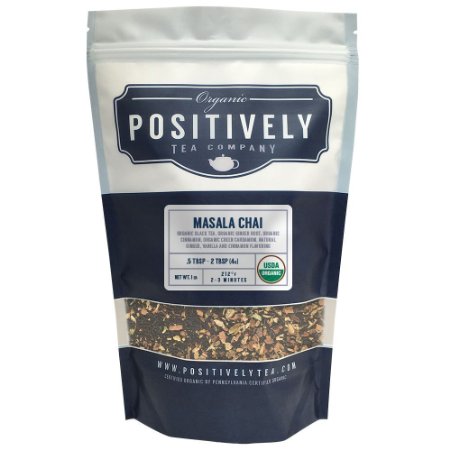 Organic Masala Chai Tea, Loose Leaf Bag, Positively Tea LLC. (1 lb.)