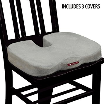 iPrimio ® Memory Seat Cushion - 3 Covers - Perfect Stiffness - Home, Office, & Outdoors. Includes Weather Proof Cover with Handle. **Overstock Pricing**