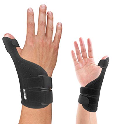 Copper Compression Long Thumb Brace - Guaranteed Highest Copper Thumb Spica Splint for Arthritis, Tendonitis. Fits Both Right Hand and Left Hand. Wrist, Hands, and Thumb Stabilizer and Immobilizer