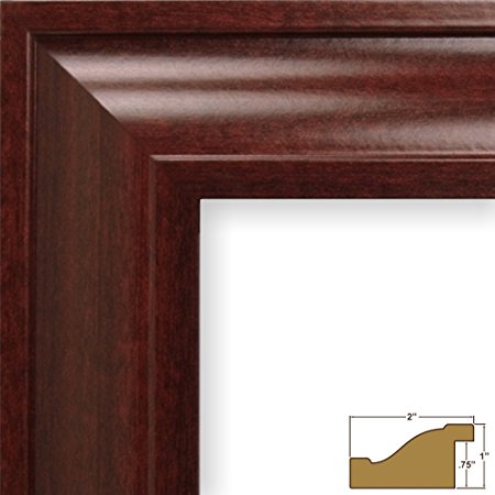 Craig Frames 76039 8 by 10-Inch Picture Frame, Smooth Wood Grain Finish, 2-Inch Wide, Cherry Red