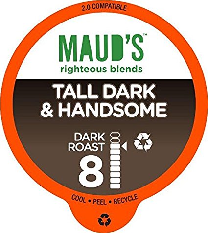 Maud's Gourmet Coffee Pods, Tall Dark & Handsome, 48 Single Serve Coffee Pods