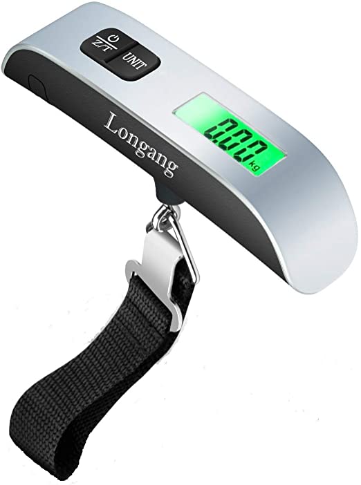 Longang 110 Lbs Digital Hanging Luggage Scale with Temperature Sensor Function, Battery Included