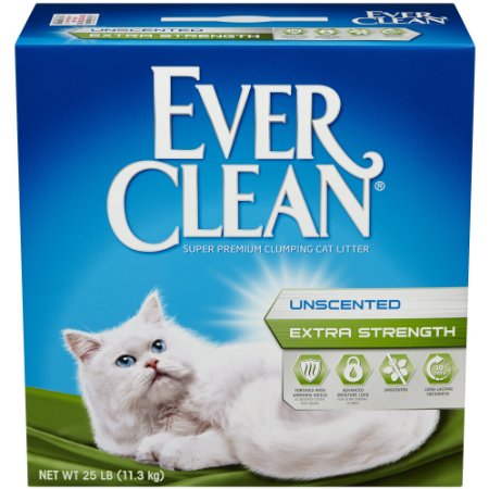 Ever Clean Extra Strength Cat Litter, Unscented, 25-Pound Box