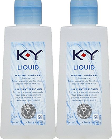 K-Y Liquid Personal Water Based Lubricant - 5 oz - 2 pk