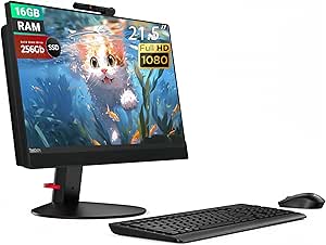 Lenovo ThinkCentre M820Z All-in-One Desktop Computer, 21.5" FHD(1920x1080) Display, Core i5-8400 2.8GHz, 16GB RAM, 256GB SSD, Keyboard&Mouse, WiFi, Win10 pro(Renewed)