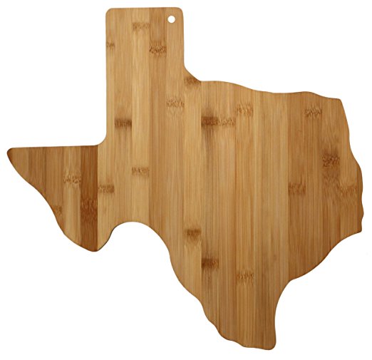 Totally Bamboo State Cutting & Serving Board, Texas, 100% Bamboo Board for Cooking and Entertaining