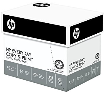 HP Paper, Everyday Copy and Print Poly Wrap, 20lb, 8.5 x 11, Letter, 92 Bright, 3000 Sheets / 4 Bulk Ream Case (200030C) Made In The USA