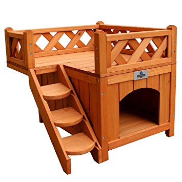 Confidence Pet Wooden Dog House / Kennel with Balcony