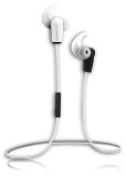 RevJams Active Sport Wireless Bluetooth Earbuds with Noise Isolation and in line microphone - White