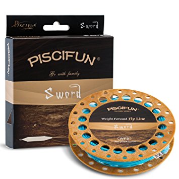 Piscifun Sword Weight Forward Floating Fly Fishing Line with Welded Loop WF3 4 5 6 7 8wt 90 100FT