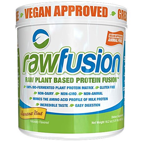 SAN Nutrition RawFusion Plant Protein Powder, Banana Nut, 1 Pound