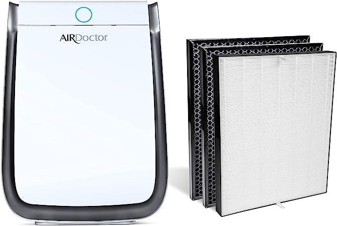 AIRDOCTOR 4-in-1 Air Purifier BUNDLE with Additional One Year Combo Filter Pack - One (1) UltraHEPA Filters & Two (2) Carbon/Gas Trap/VOC Filter