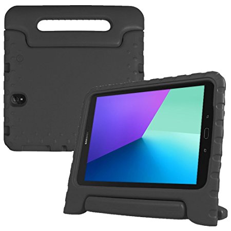 Samsung Galaxy Tab S2 9.7 kids case, [2-in-1 Bulky Handle: Carry & Stand] COOPER DYNAMO Rugged Heavy Duty Children’s Cover   Handle, Stand & Screen Protector - Boys Girls Elderly (Black)