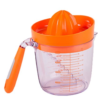 Premium Manual Citrus Juicer and Juice Pitcher With Step Measurements 2-in-1