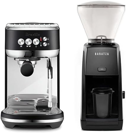 Breville Bambino Plus Espresso Machine Bundle w/Encore ESP Espresso Grinder, Black - BEP501BTR1BNA1