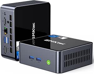 GMKtec Mini PC, M2 Pro Intel Core i7-1195G7 (Turbo 5.0 GHz) 512GB SSD 16GB DDR4, Preinstalled Windows 11 Pro Desktop Mini Computers WiFi 6, USB3.2, BT 5.2, DP, HDMI, RJ45 2.5G