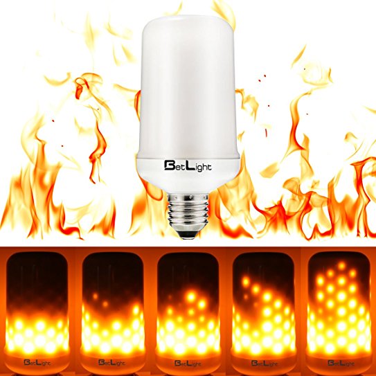 BetLight Led Flame Bulbs- E26 Standard Base Flickering Fire Atmosphere Decorative Lamps for Hotel/ Bars/ Home Decoration/ Restaurants 1 pack(Fire Up)