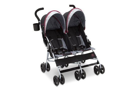 J is for Jeep Brand Scout Double Stroller, Lunar Burgundy