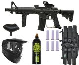 US Army Alpha Black Elite Paintball Marker Gun 3Skull Deluxe Package Set