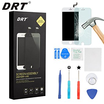 DRT iPhone 6s Screen Replacement White (4.7Inch), Premium LCD Display Touch Screen Digitizer Assembly with Repair Kit   Professional Tempered Glass Screen Protector (White)