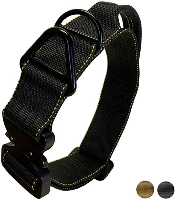 Miles Tactical Cobra Dog Collar for Large Dogs Heavy Duty