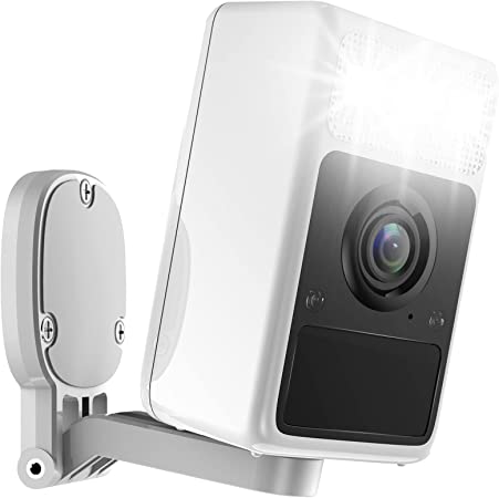 SJCAM 2K Wireless Security Camera Outdoor, S1 4MP WiFi Home Camera with Spotlight, Battery Powered Camera, 2-Way Audio, AI Motion Detection, Siren Alarm/Color Night Vision, 32G TF Card (White)