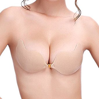 Liswic Sexy Women's Ultralite Backless Strapless Silicone Push-Up Reusable Bra