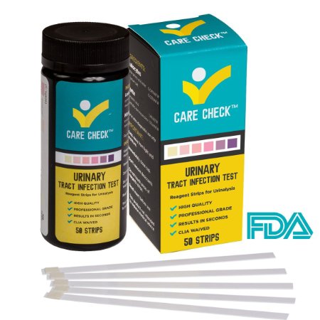 Care Check Urinary Tract Infection UTI Test Strips - 50 Urinalysis Strips