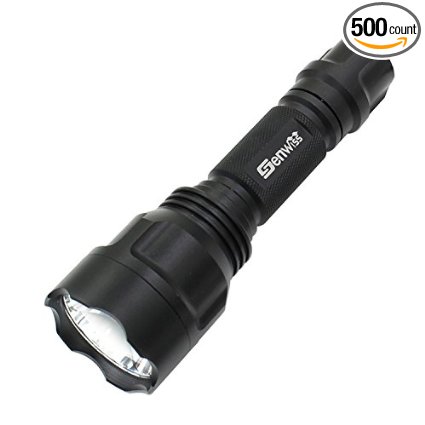 LED Tactical Flashlight Emergency Torch - Genwiss Ultra Bright CREE XM-L2 5 Modes 3000 Lumen Water Resistant Handheld Portable Military Light for Camping Biking Working Hunting Fishing Riding Walking