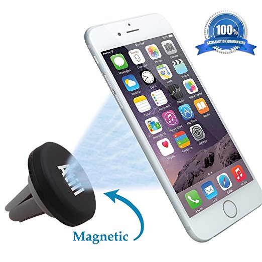 Atill Universal Air Vent Magnetic Car Mount Holder for iPhone, Mini Tablets, Samsung and Most of Mobile Cell Smartphones. Magnetic Cell Phone Mount