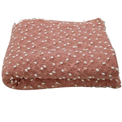 Newborn Photography Props Newborn Wraps Baby Photo Blanket, Basket Layer Filler Backdrops Dot Pattern Pretty Breathable Acrylic 29.5X19.7 Inch Pink