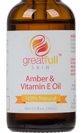 Vitamin E Oil By GreatFull Skin, 100% Natural - 10000 IU, 1 Ounce (Amber)