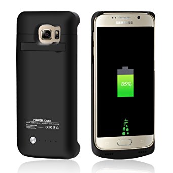 Meritcase 4200mAh Samsung GALAXY S6 Battery Case Rechargeable Protective (Black)