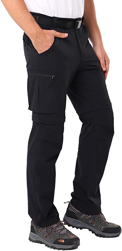 MIER Men's Convertible Pants Hiking Pants Quick Dry Cargo Pants Lightweight Comfort Stretch for Travel