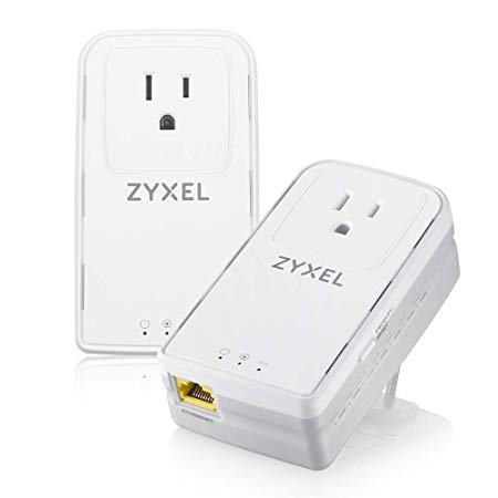 Zyxel G.hn 2400 Wave 2 Powerline Kit, Pass-Thru, Gigabit, Plug&Play, Stream 8k Content, Faster Than Homeplug Powerline Ethernet, Powerline Adapter, Ethernet Over Powerline [PLA6456KIT]