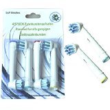 4Pcs Premium Quality Cross Action EB50 Replacement Toothbrush Heads For Braun/Oral b by VAK
