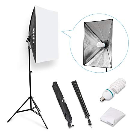 ESDDI 20"X28" Softbox Portable Photography Lighting Kit Photo Equipment Studio Light 20"X28" for Portrait Video and Advertising Shooting