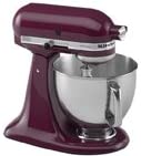 KitchenAid Renewed Artisan Series 5 Qt. Stand Mixer Boysenberry RRK150BY (Renewed)