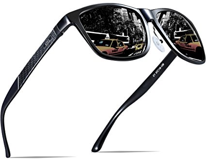 ATTCL Men's Wayfarer Driving Polarized Sunglasses Al-Mg Metal frame Ultra Light