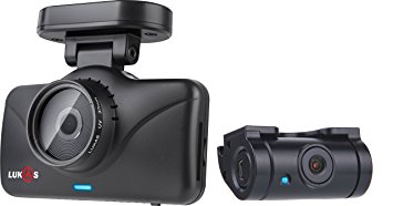 Lukas LK-7950 2-Channel 1080p Full HD Car Dashboard Camera Duo with Built-in WiFi, 24GB (16GB Front   8GB Rear)