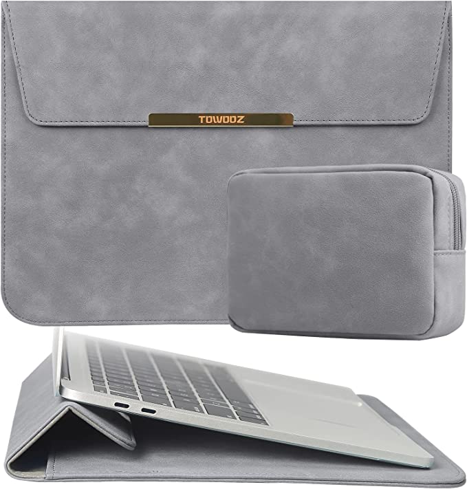 TOWOOZ MacBook Air M2 Sleeve A2681 Waterproof Anti-Scratch Laptop Sleeve Bag Compatible with 2008-2022 MacBook Pro 13-13.3 inch / 2010-2022 MacBook Air 13-13.6 Inch M1 M2 Chip, with Accessory Pouch