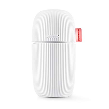 Travel Size USB Car Diffuser for Camping, Personal Humidifier for Desktop, Portable Air Freshener Purifier for Travel, Mini Ultrasonic Cool Mist Humidifier, 110ml Office Desk Humidifier for Gift
