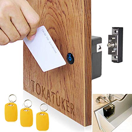 Electronic Cabinet Lock Kit Set Hidden DIY Lock for Wooden Cabinet Drawer Locker RFID Card/Tag Entry
