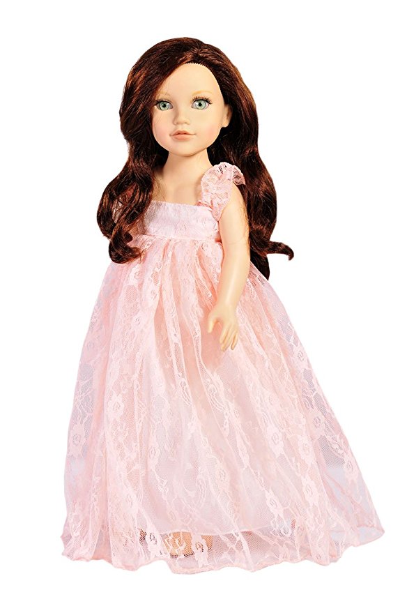 Wesen Doll Clothes For 18 Inch Dolls Pale pink lace dress Fits American Girl Dolls by wesen